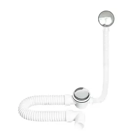   TEXO INOX kád le- és túlfolyó flexibilis csővel - O 5/4" x 0,5 m x O 40 mm