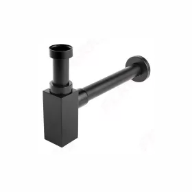   Ferro QUADRO szögletes búraszifon G5/4”x32 mm, fekete S280-BL