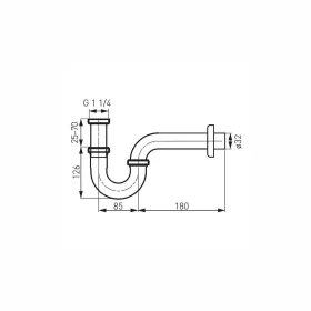 Ferro Csőszifon G5/4”x32 mm S281