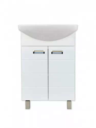 Viva Style SZQUARE 55 lábon álló fürdőszobabútor Sanovit Zenon 6055 porcelán mosdókagylóval 55 cm