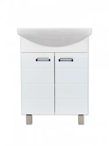 Viva Style SZQUARE 65 lábon álló fürdőszobabútor Sanovit Zenon 6065 porcelán mosdókagylóval 65cm