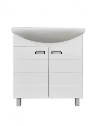 Viva Style SZQUARE 75 lábon álló fürdőszobabútor Sanovit Zenon 6075 porcelán mosdókagylóval 75 cm