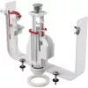 ALCA SA08A 3/8" CHROM szett: öblítő kettős nyomógombbal, oldalsó bekötésű töltőszelep 3/8", vakdugó, csavarok, tömítések