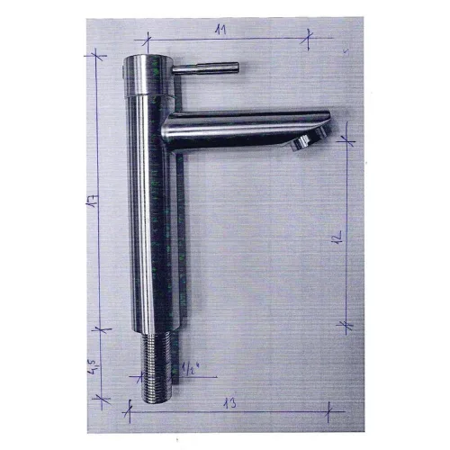 Zegor álló mosdó csaptelep hidegvizes rozsdamentes acél