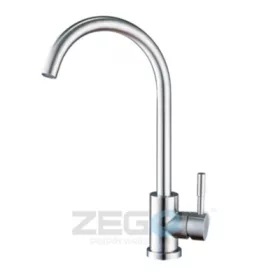   Zegor álló mosogató csaptelep (35) "J" kifolyós, rozsdamentes acél