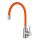 Zegor álló mosogató csaptelep INOX narancs flexibilis kifolyócsővel SAP4-F090OG