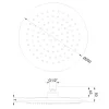 Invena ECO OXY fejzuhany, átmérő 25 cm, króm