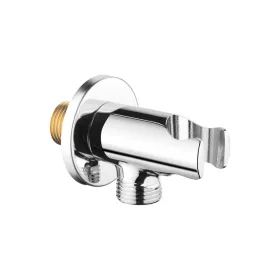   Invena Sarokcsatlakozó zuhanytartóval zuhanycsőhöz, kerek, 1/2" , króm