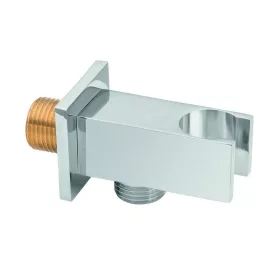   Invena Sarokcsatlakozó zuhanytartóval zuhanycsőhöz, szögletes, 1/2" , króm