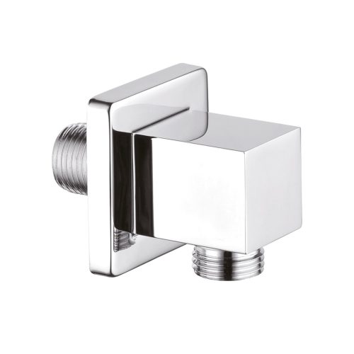 Invena Sarokcsatlakozó zuhanycsőhöz, szögletes, 1/2" , króm