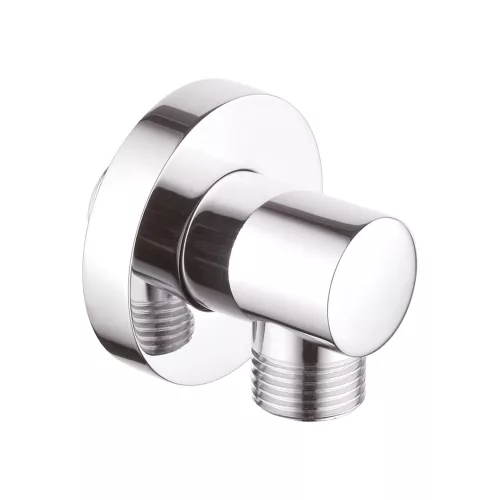 Invena Sarokcsatlakozó zuhanycsőhöz, kerek, 1/2" , króm