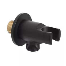   Invena Sarokcsatlakozó zuhanycsőhöz, kerek, 1/2" , fekete