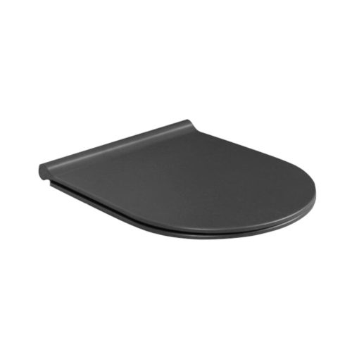 CeraStyle CITY SLIM WC ülőke - MATT ANTRACIT - fekete - duroplast -lecsapódásgátlós -klikk rendszerű