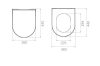CeraStyle CITY SLIM WC ülőke - MATT ANTRACIT - FEKETE - duroplast -lecsapódásgátlós -klikk rendszerű
