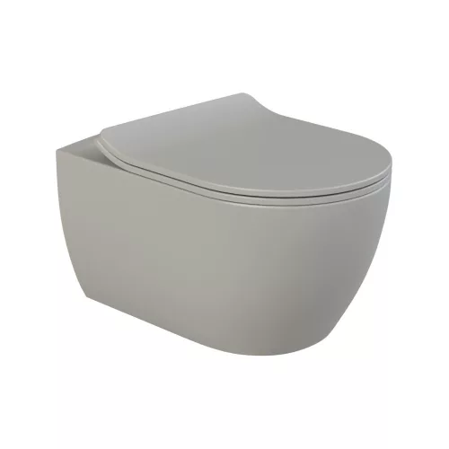 CeraStyle CITY SLIM WC ülőke - MATT SZÜRKE - duroplast - lecsapódásgátlós - könnyen levehető