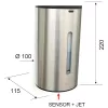 Sapho Érintésmentes folyékony szappanadagoló 650mm, csiszolt inox (SE071)