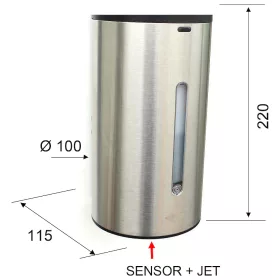   Sapho Érintésmentes folyékony szappanadagoló 650mm, csiszolt inox (SE071)