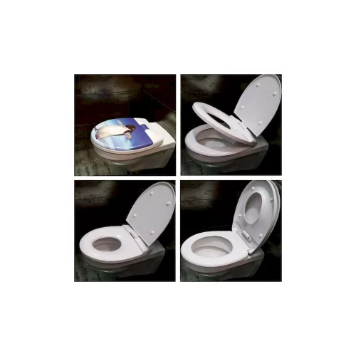 WC ülőke PINGVINES gyermek és felnőtt, duroplast műanyag, SoftClose - KIÁRUSÍTÁS