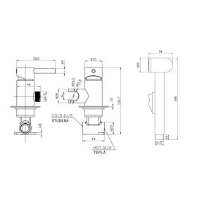   Aqualine falba süllyesztett csaptelep bidézuhannyal króm SK302