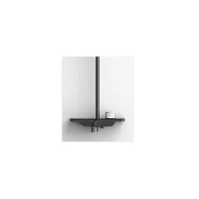   Sapho/Aqualine ARONA teleszkópos zuhanyoszlop kádtöltő csapteleppel, matt fekete