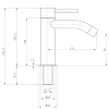 Sapho SMALL állószelep hidegvizes, króm, 145mm magas, leeresztő nélkül (SM24)