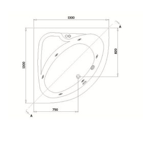 Sanica Assos sarokkád 130x130cm