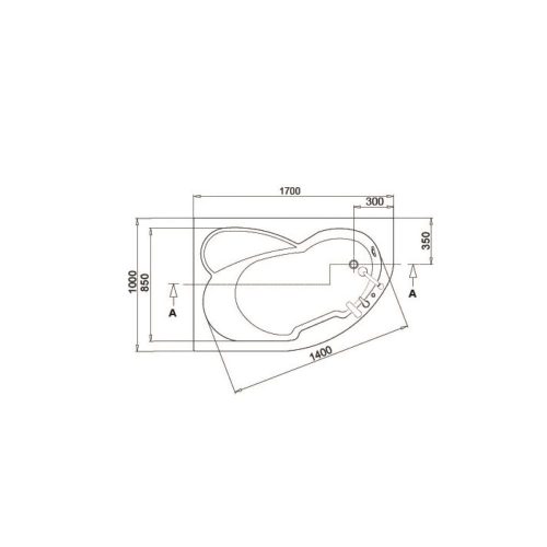 Sanica Sabin aszimmetrikus sarokkád 170x100cm balos