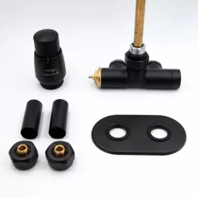   AREZZO design SPEARPEX/UNICO radiátor szelep fekete, bal AR-SPEARPEX-B-L
