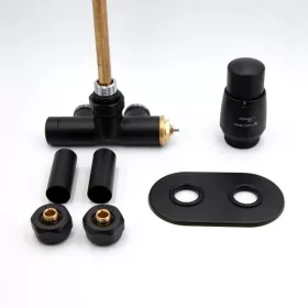   AREZZO design SPEARPEX/UNICO radiátor szelep fekete, jobb AR-SPEARPEX-B-R