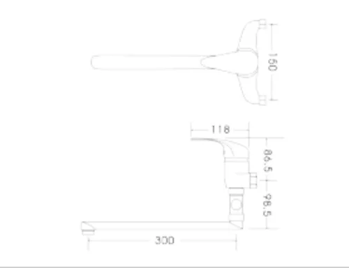 Diplon KMT fali csaptelep zuhanyszettel ST0315-1