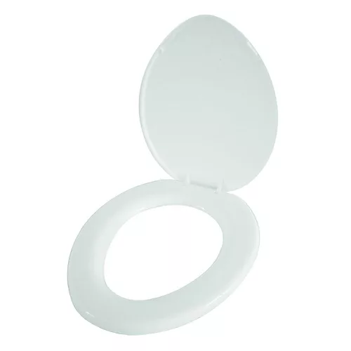 Styron WC ülőke KŐRÖS fehér műanyag, műanyag zsanérral (STY-550-2)