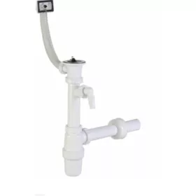   Styron Mosogató szifon egymedence, túlfolyós, mosógép csatlakozós STY-538-1