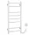 Sapho/Aqualine SUPE elektromos törölközőszárító fehér 360x810mm 107W