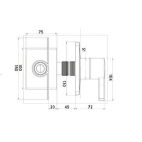   CeraStyle LUX hidegvizes bide csaptelep egykaros - falsík alatti - 1/2"