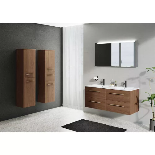 Tboss MILANO 120 alsószekrény 4 fiókos, kerámia duplamosdóval