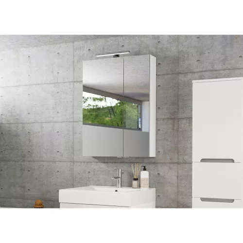 Tboss MIRROR BOX RECTA 60 Tükrös felsőszekrény 2 ajtós, 30 cm-es LED lámpával, 60x80/16cm