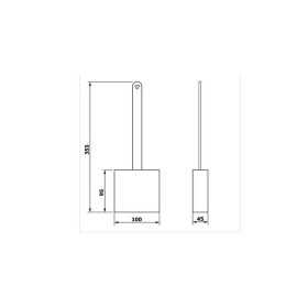 Aqualine-Sapho WC-kefe szilikon fejjel, fehér (TF010)