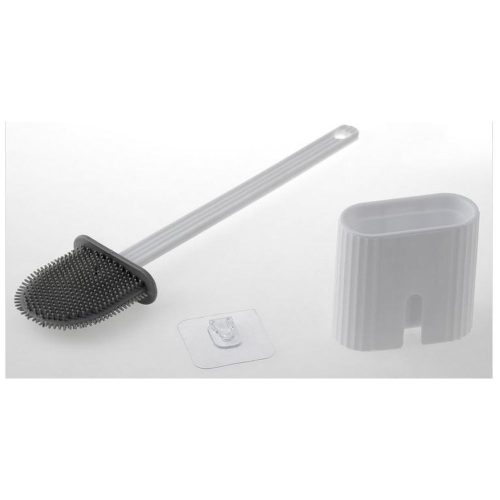 Aqualine-Sapho WC-kefe szilikon fejjel, fehér (TF010)