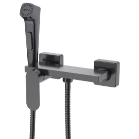 Sapho/Aqualine bidézuhany keverő csapteleppel, gun metal