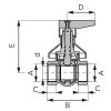 Csempeszelep 3/4" golyós R34 Ferro KFP2D