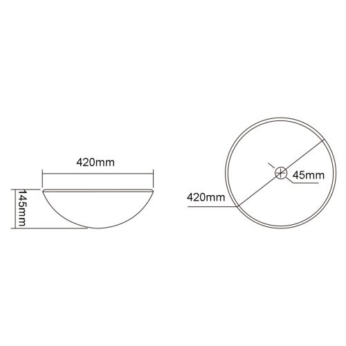 Sapho Beauty Telica üvegmosdó ráépíthető fekete 42cm átmérőjű TY181B