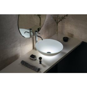   Sapho Beauty Telica üvegmosdó ráépíthető fehér 42cm átmérőjű TY181W