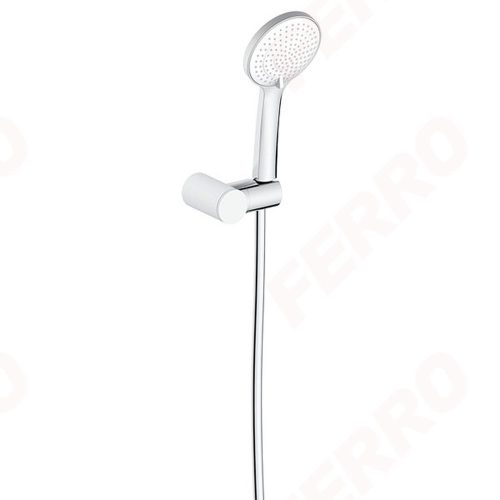 Ferro NOSTRIS zuhanyszett: zuhanytartó fix, zuhanyfej, gégecső, króm