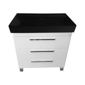  CeraStyle SHARP - MATT FEKETE - porcelán mosdókagyló - 80 x 48 cm