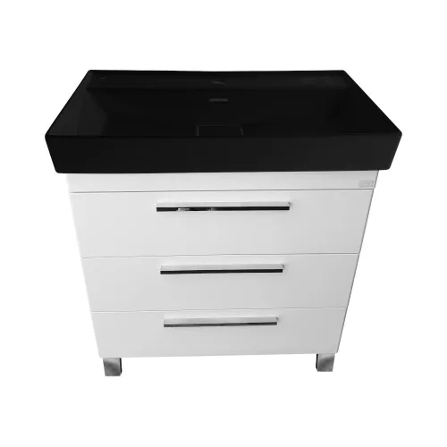 CeraStyle SHARP - MATT FEKETE - porcelán mosdókagyló - 80 x 48 cm