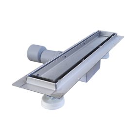   Ermetiq Zuhanyfolyóka 400x70mm rozsdamentes a test és rács Luxury (burkolható is)