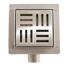   Ermetiq Rozsdamentes padlóösszefolyó kettős bűzzáral STRIPES 120x120/40-50