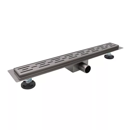 Ermetiq Zuhanyfolyóka 700x70mm rozsdamentes a test és rács Clasic SZÜRKE