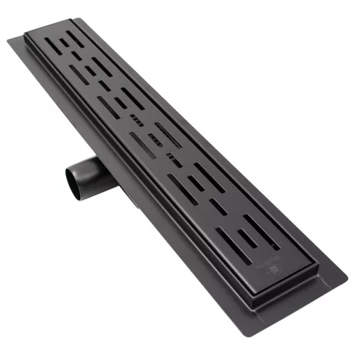 Ermetiq Zuhanyfolyóka 700x70mm rozsdamentes a test és rács Clasic FEKETE