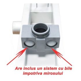  Ermetiq Zuhanyfolyóka 900x70mm rozsdamentes a test és rács Clasic